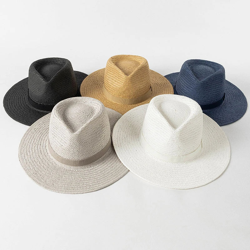 Plain Band Panama Straw Hat