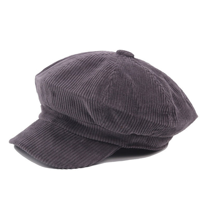 Casual Solid Newsboy Caps For Female