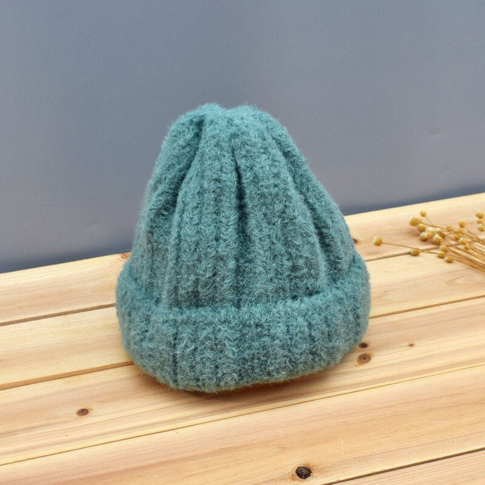 Warm Soft Rabbit Fur Knitted Winter Beanie