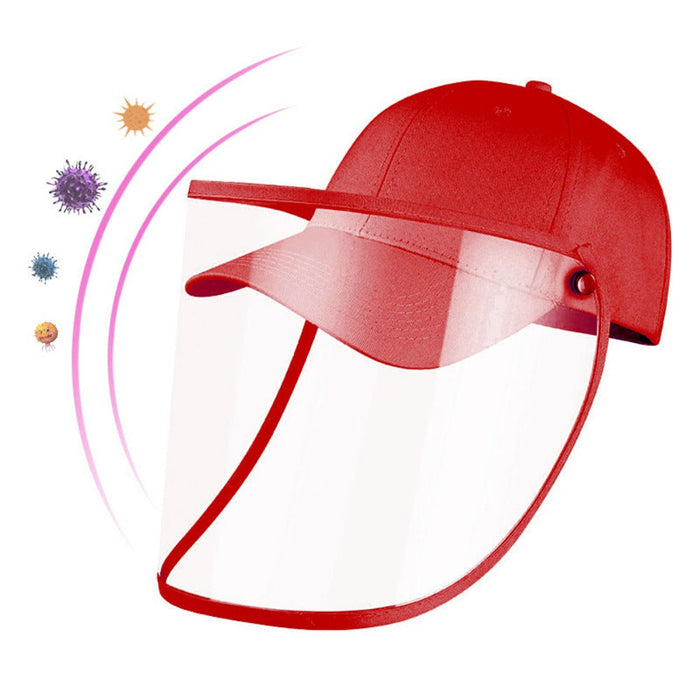 Baseball Cap With Protective Face Shield Mask