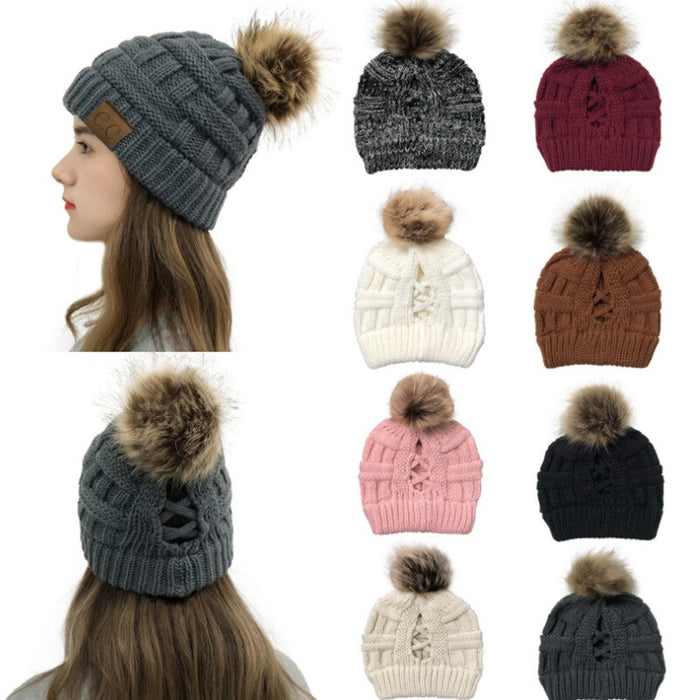 Warm Women's Thick Knitted Ski & Off-Road Winter Hat