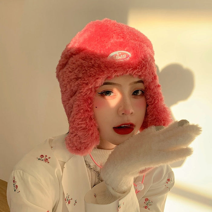 Faux Fur Russian Styled Earflapped Women's Bomber Hat