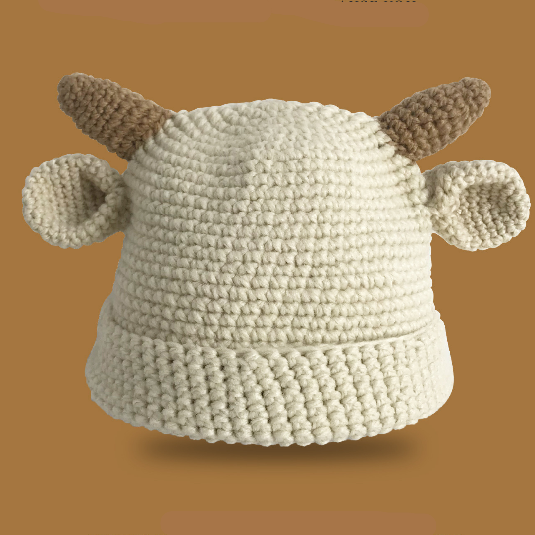 Cow Ear Knitted Wool Winter Hat