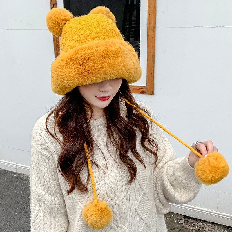 Ear Fleece Fur Beanie