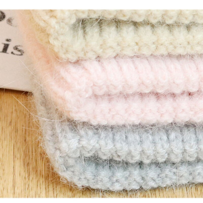 Cotton Knitted Twisting Rabbit Fur Winter Beanie