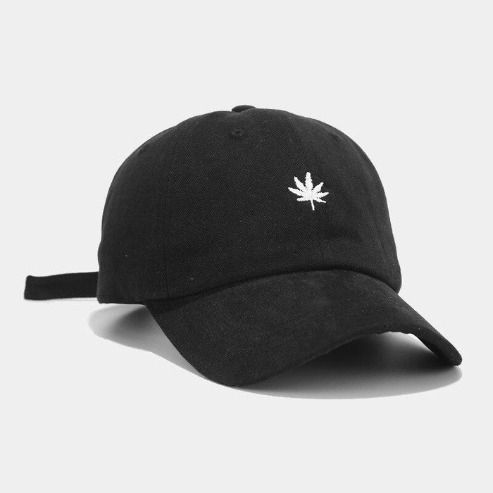 Trendy Embroidered Leaves Adjustable Cap