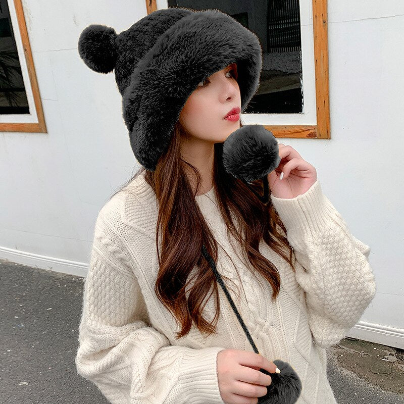 Ear Fleece Fur Beanie