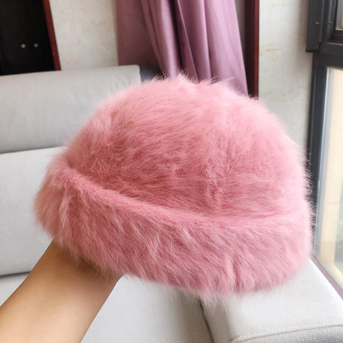 Real Rabbit Fur Knitted Hat