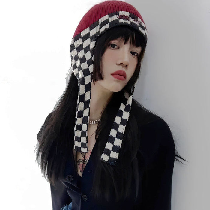 Chessboard Lattice Winter Hat