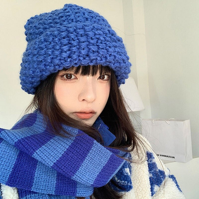 Wool Knitted Outdoor Leisure Warm Winter Beanie Hat
