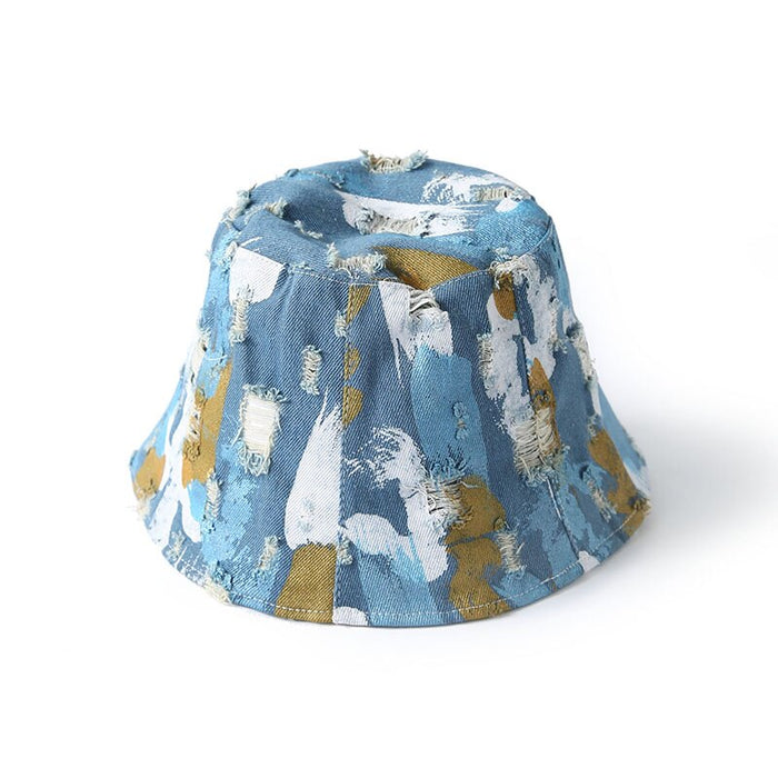 Abstract Painted Retrograde Cotton Fisherman's Bucket Hat