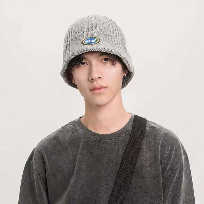 Thick Knitted Wool Solid Color Winter Beanie