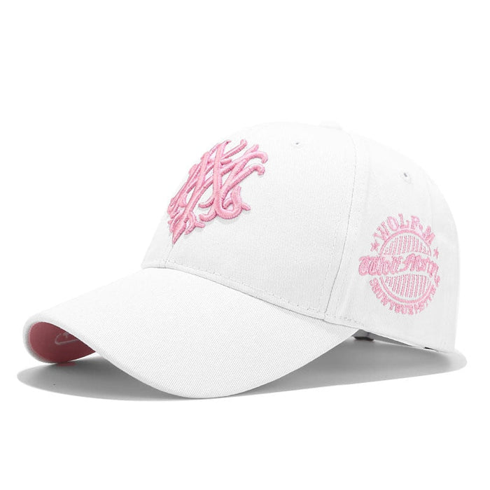 Embroidered Wolf & Dog Decal Baseball Cap