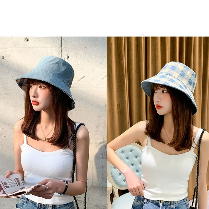 Reversible Soft Cotton Solid Colored Summertime Bucket Hat