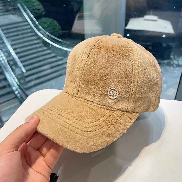 Faux Fur Baseball Hat For Women