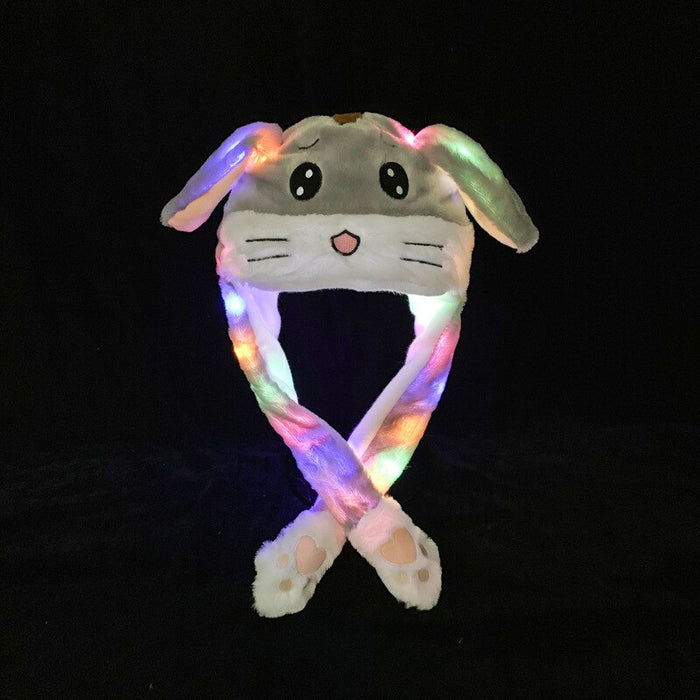 LED Light-Up Cute Animal Arms Plush Hat