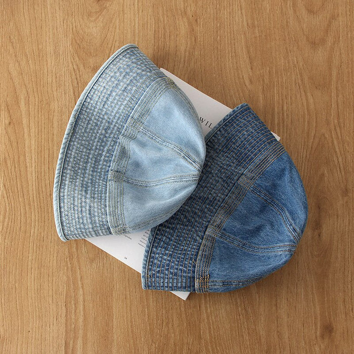 Foldable Faux Washed Denim Fisherman's Bucket Hat