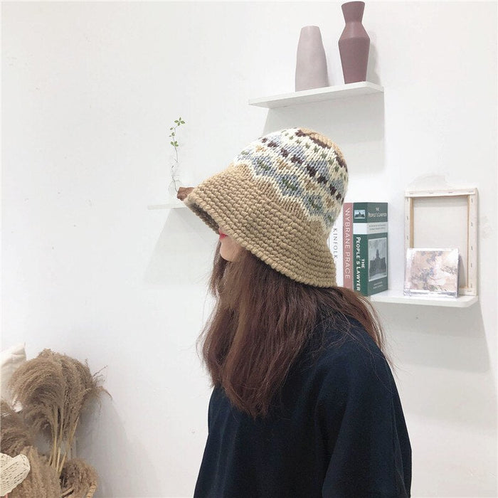Knitting Harajuku Fishing Bucket Hat