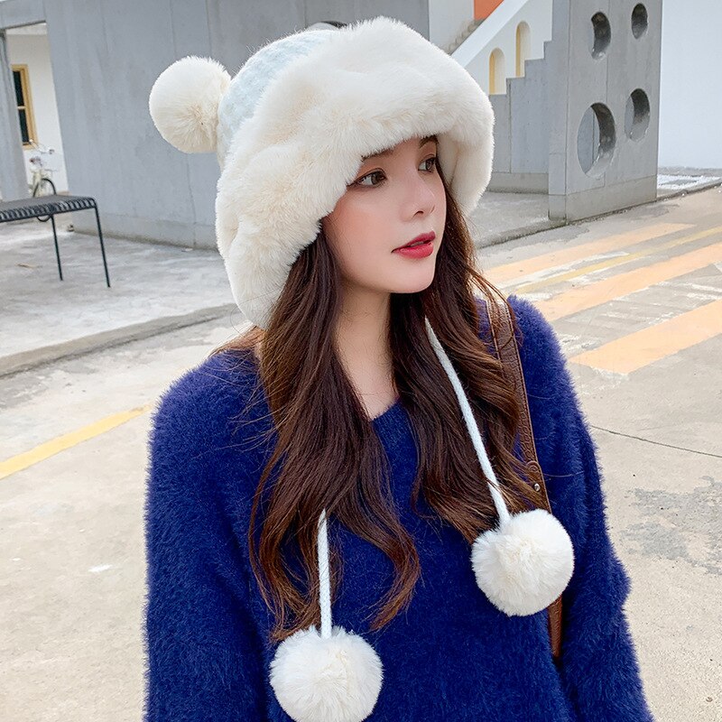 Ear Fleece Fur Beanie