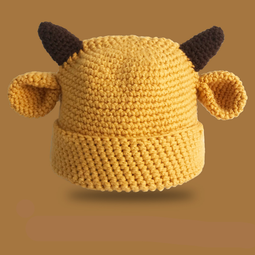 Cow Ear Knitted Wool Winter Hat