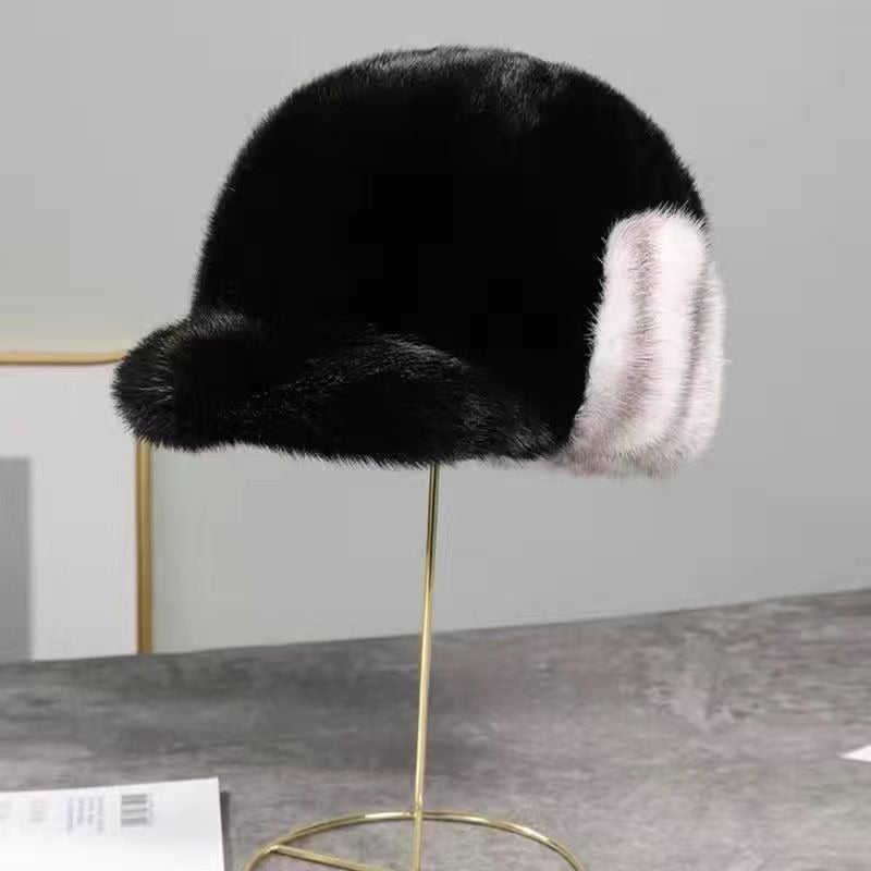 Real Mink Soft Fur Winter Warm Cap