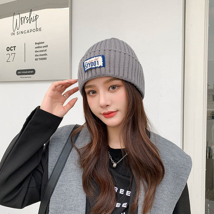 Knitted Wool Styled Striped Winter Beanie