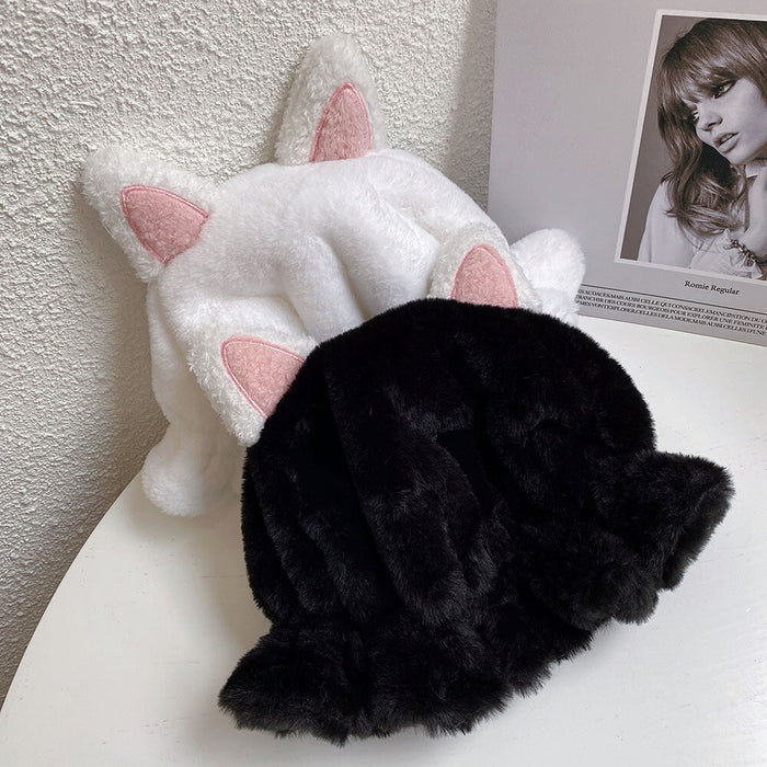 Adorable Winterized Comfortable Cotton Cat-Eared Bucket Hat