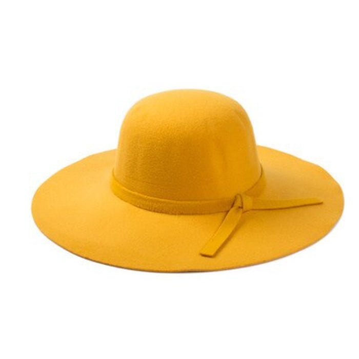 Women's Wide Brim Domed Summertime Bowtie Hat