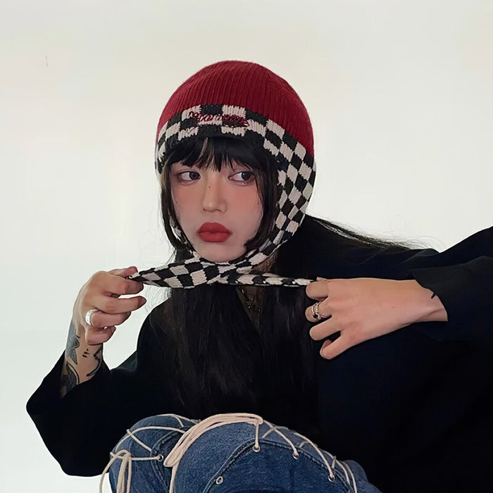 Chessboard Lattice Winter Hat