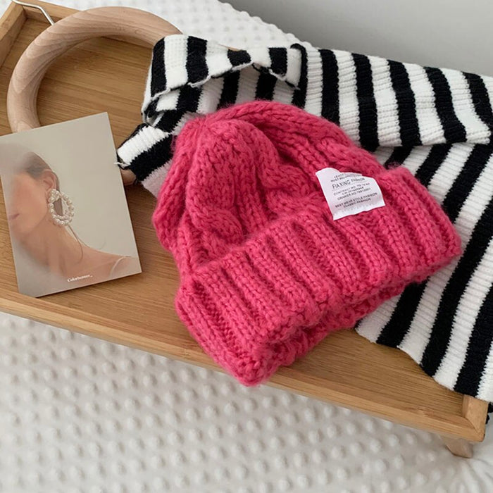 Solid Colored Cashmere Knitted Comfortable Winter Beanie