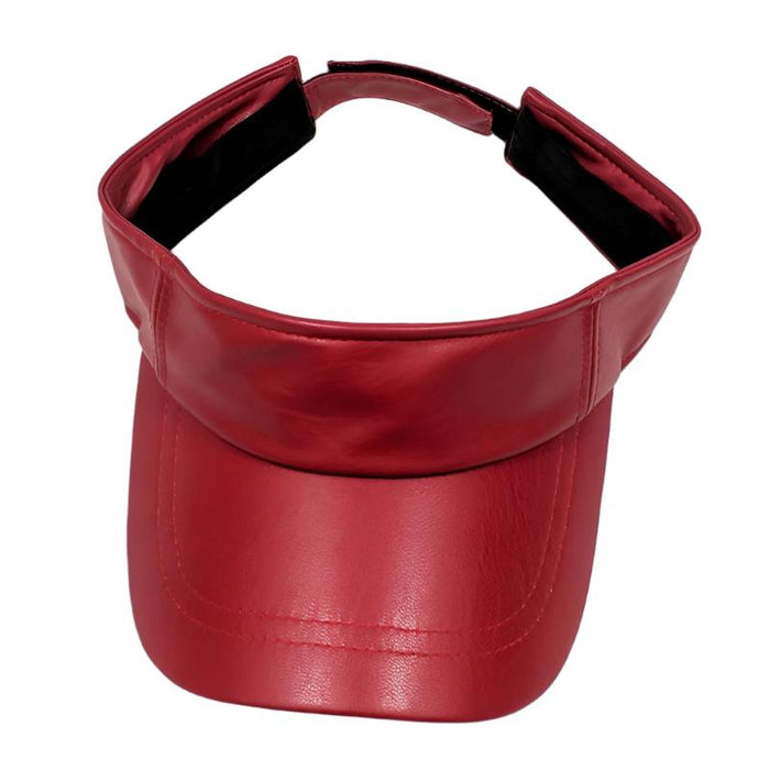 Faux Leather Sun Visor Hats For Women