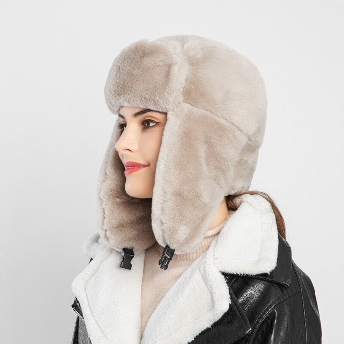 Russian Styled Thickened Cotton Earmuff Bomber Hat