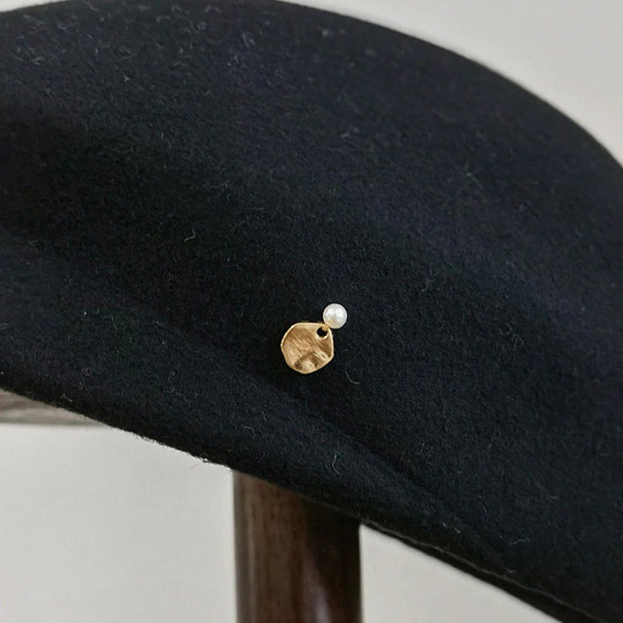 Seamless Wool Warm Short Brim Beret For Women