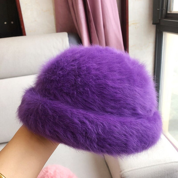 Real Rabbit Fur Knitted Hat
