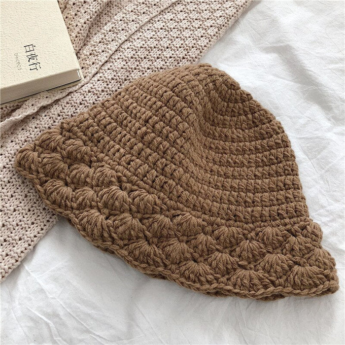 Autumn & Winter Wool Knitted Pattern Casual Bucket Hat