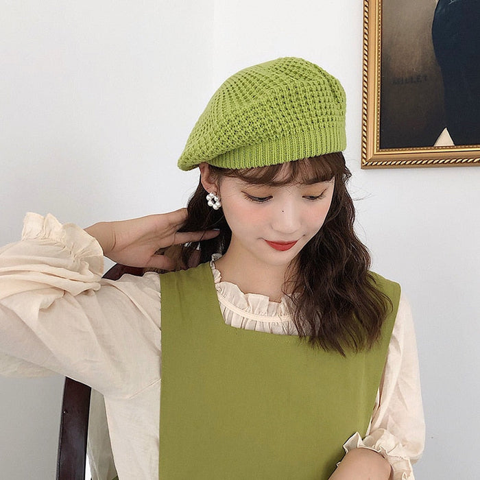 Knitted Wool British Styled Painter's Beret