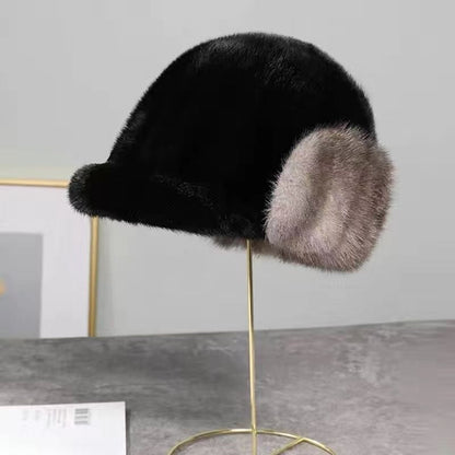 Real Mink Soft Fur Winter Warm Cap