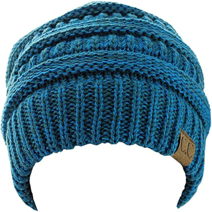 Warm Chunky Soft Stretch Cable Knit Stylish Beanie