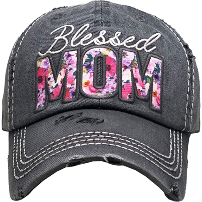 Baseball Cap Distressed Vintage Embroidered Women Patch Hat