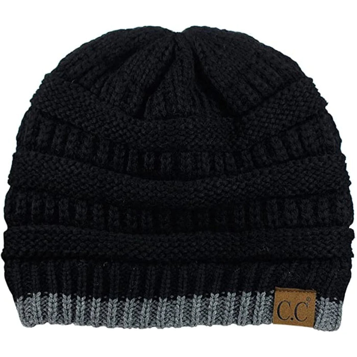 Solid Warm Soft Stretch Cable Knit Beanie