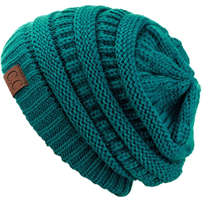 Cool Warm Stretchable Soft Cable Knit Beanie Hat For Winter