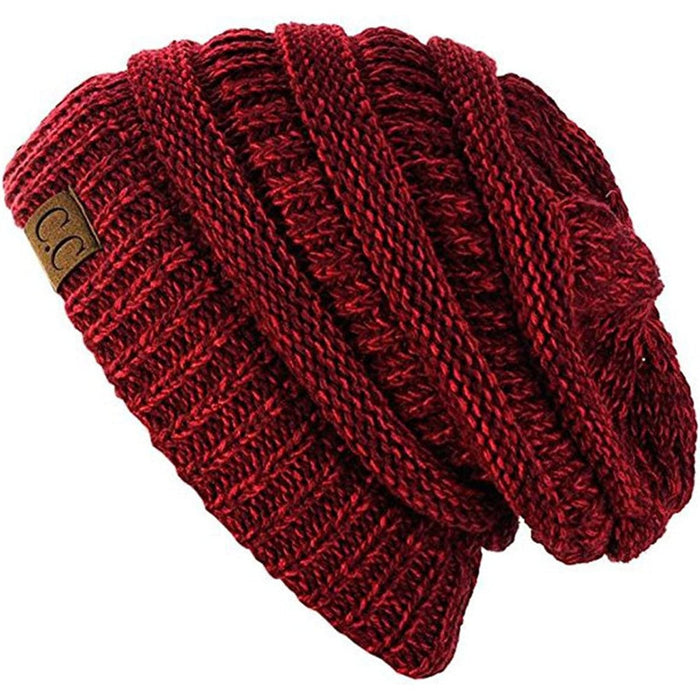 Warm Chunky Soft Stretch Cable Knit Beanie