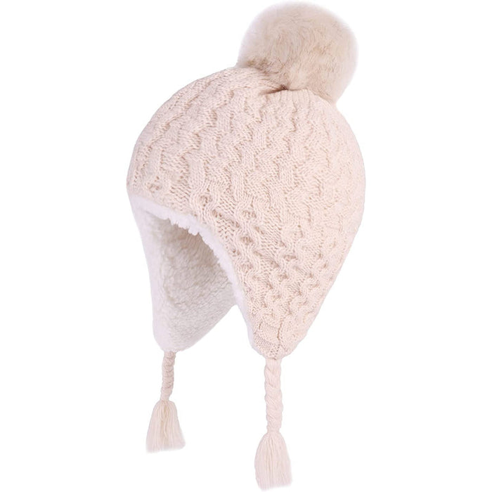 Toddler Kids Ear flap Knit Winter Hat