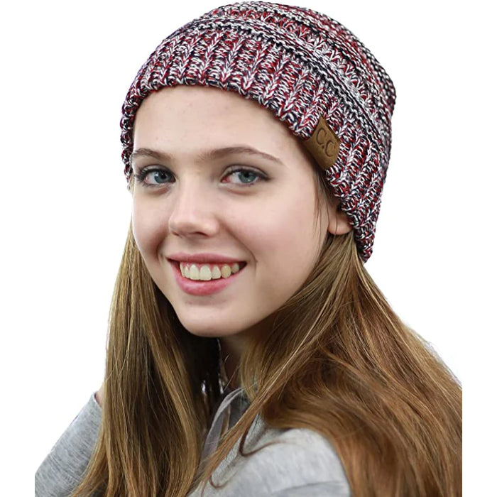 Cool Warm Stretchable Soft Cable Knit Beanie Hat For Winter