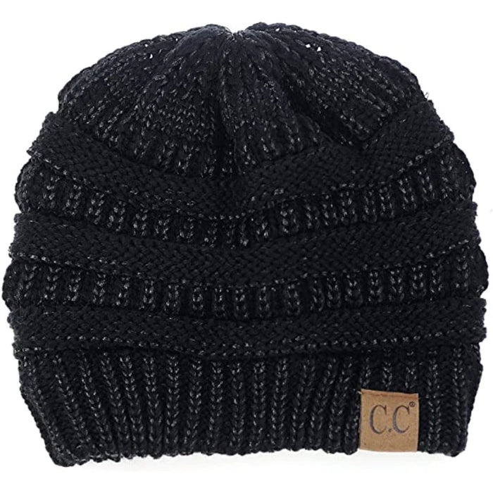 Solid Warm Soft Stretch Cable Knit Beanie