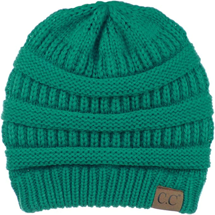Cool Warm Stretchable Soft Cable Knit Beanie Hat For Winter