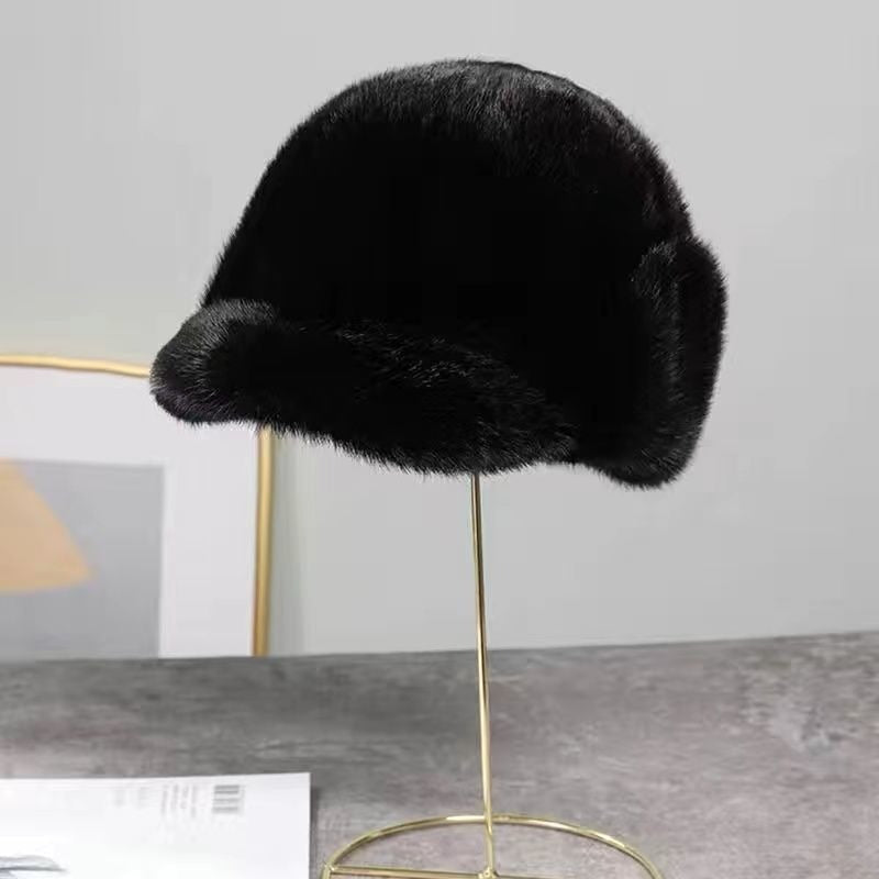 Real Mink Soft Fur Winter Warm Cap