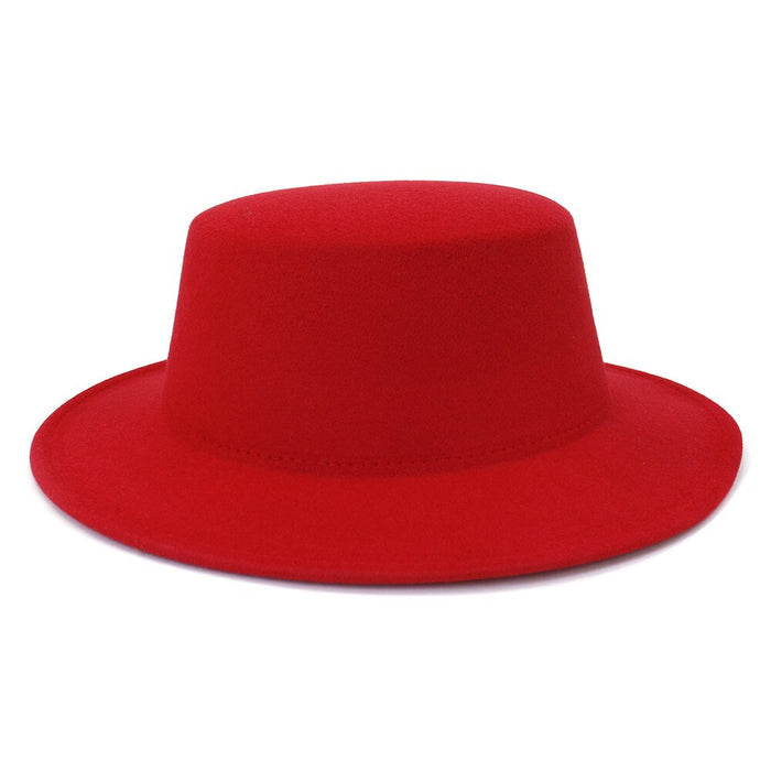 Classical Vintage Style Flat & Wide Brimmed Fedora