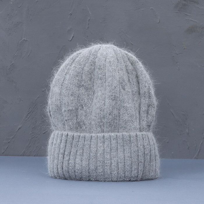 Soft Cashmere Blend Knitted Winter Beanie Hat