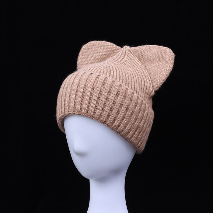 Adorable Cotton Autumn & Winter Bunny Ears Soft Beanie Hat